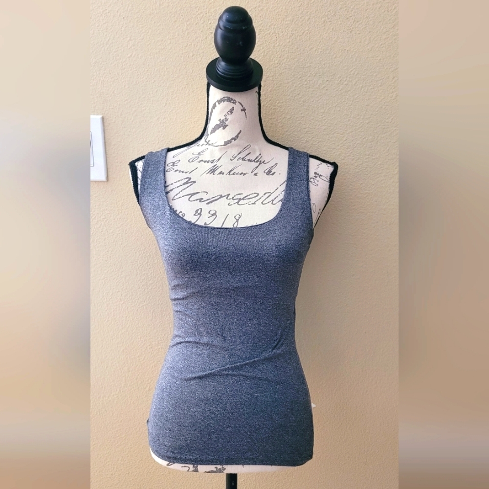 Zara Gray Sleeveless Fitted Women's Top
